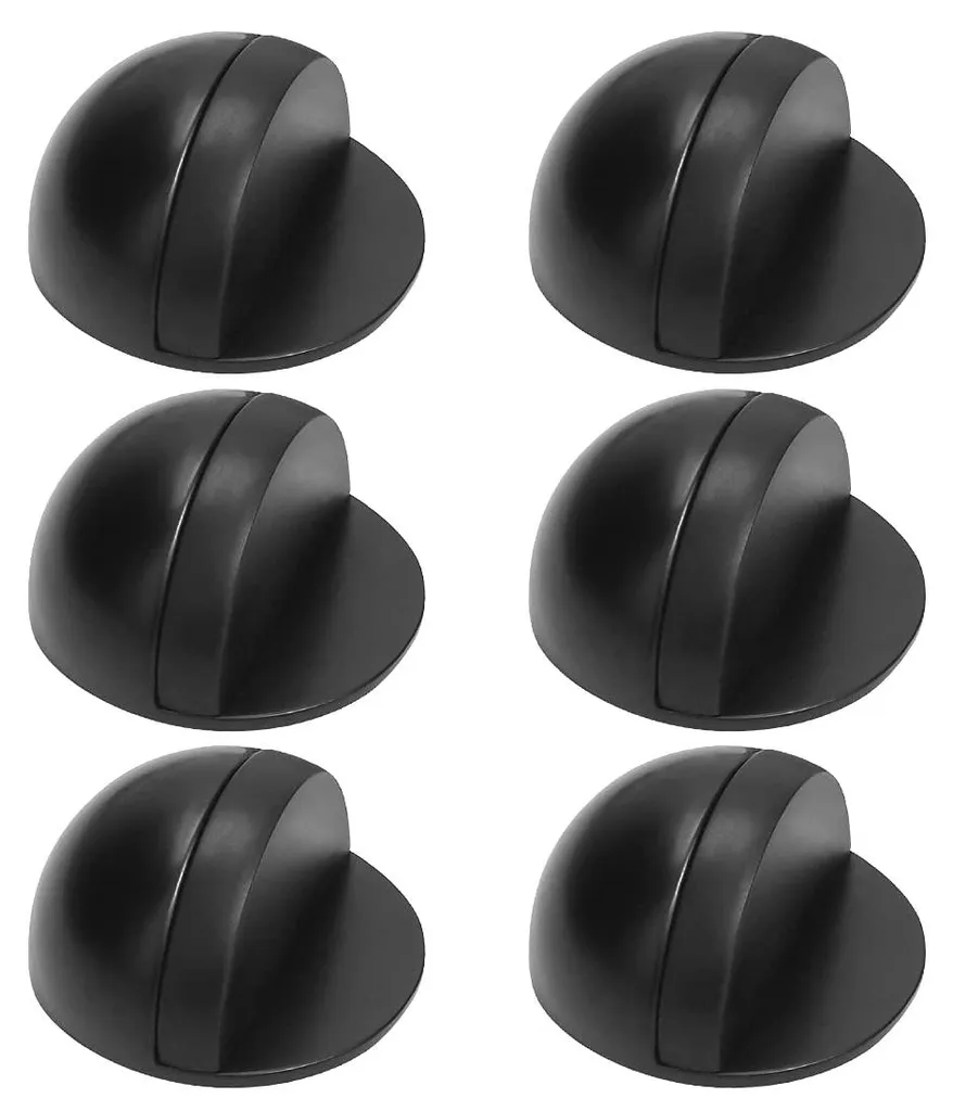 Butée de porte inox robuste lot de 6 avec fixation adhésive puissante
