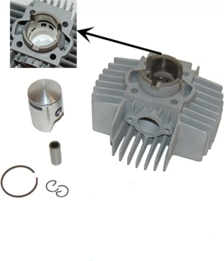 Kit Cylindre Piston 38mm pour Puch Maxi - Pièce Moteur 6 Transferts