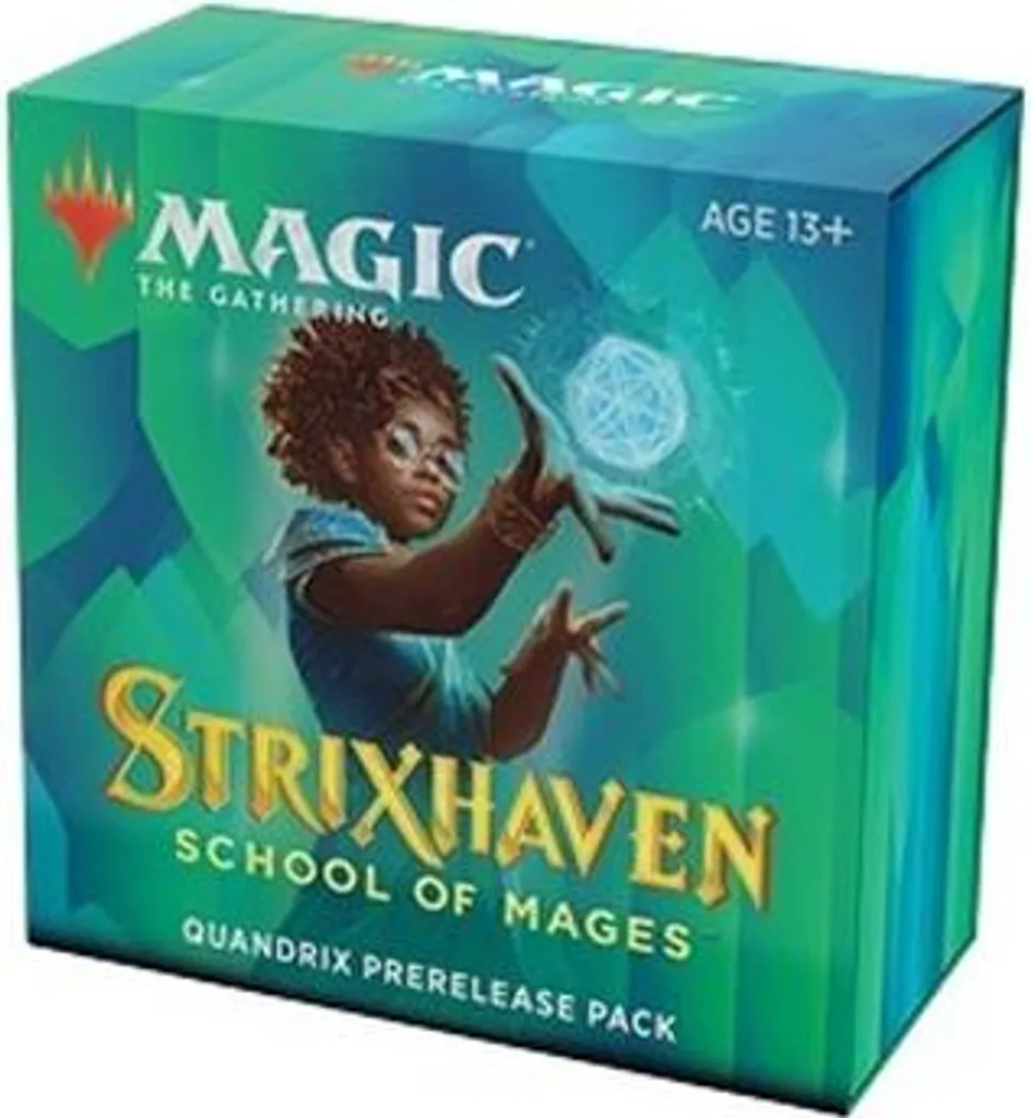 Boîte de jeu Magic Strixhaven Quandrix avec 6 boosters de cartes JCC