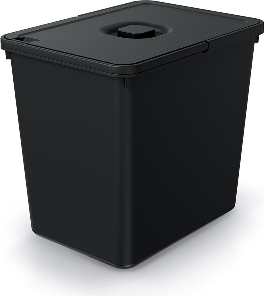 Závěsný odpadkový koš, 23 l, černá Obrázek produktu 2