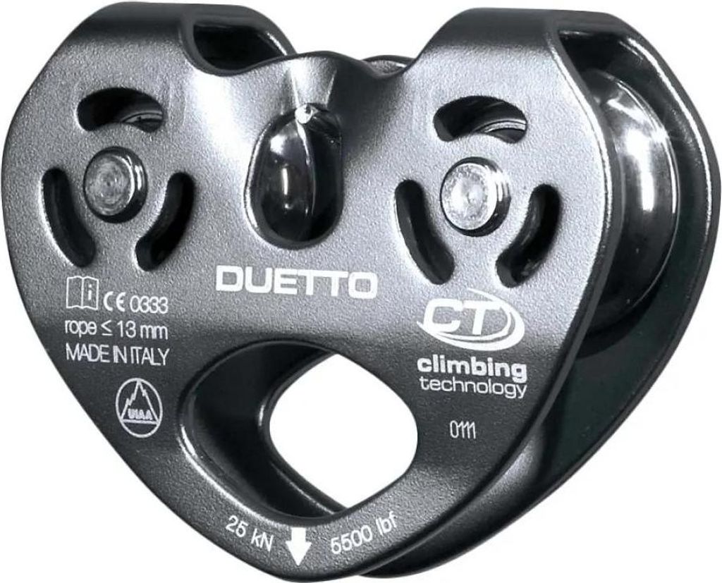 Climbing Technology Duetto Riemenscheibe Schwarz Schwarz One Size