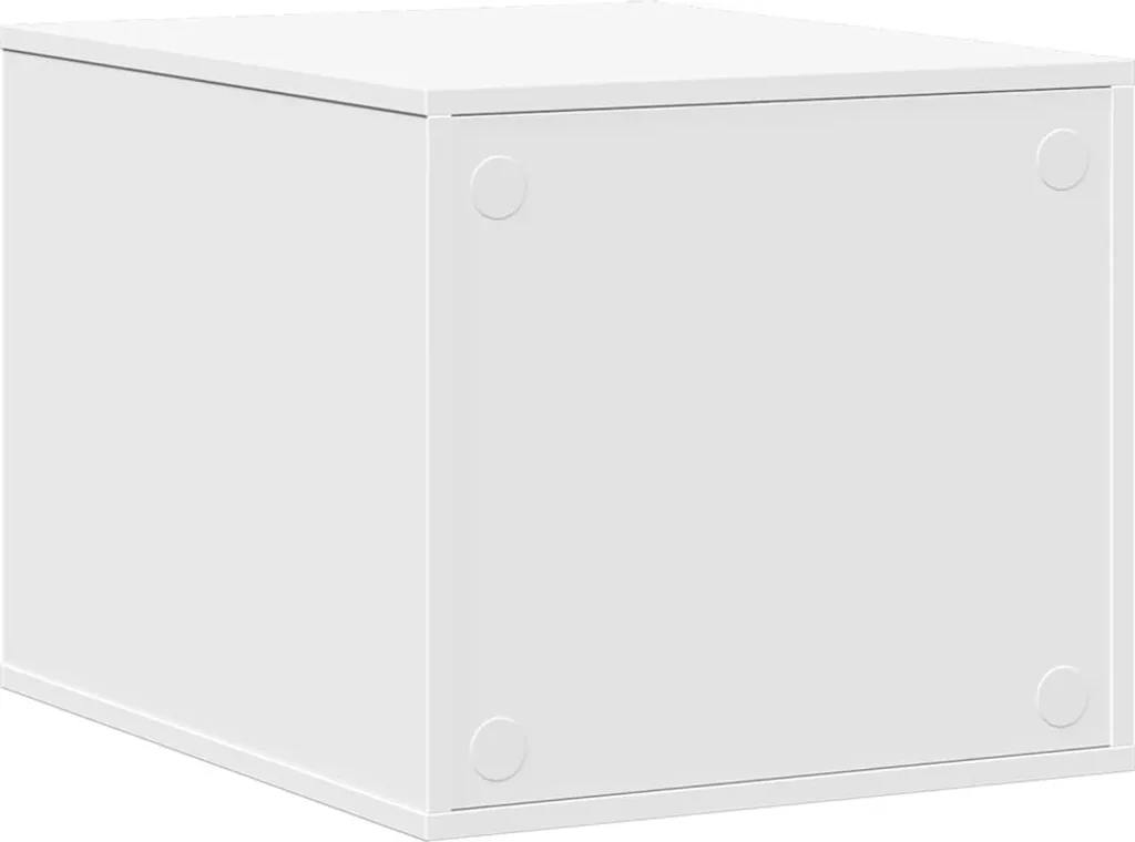 Cesta Portabiancheria Bianca Legno 47x59x42 cm - Design Moderno - 6