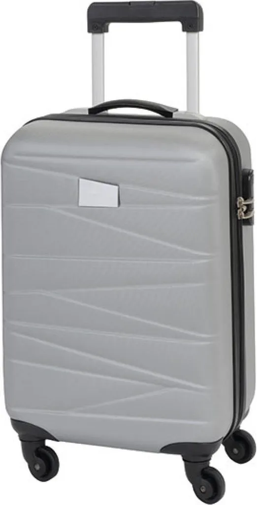 L-merch 56-02044 | Trolley-Bordcase Padova - Colore: Argento - Dimensioni: 55 x 35 x 20 cm