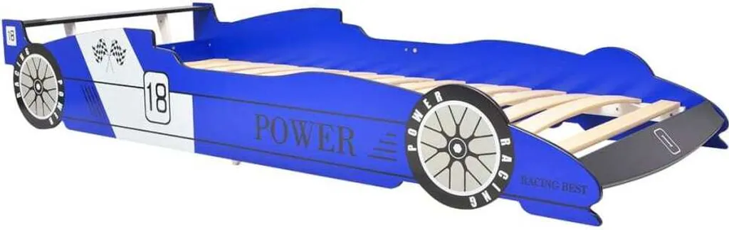 Lit voiture bleu 90x200 cm pour chambre garçon vidaXL idéal transition