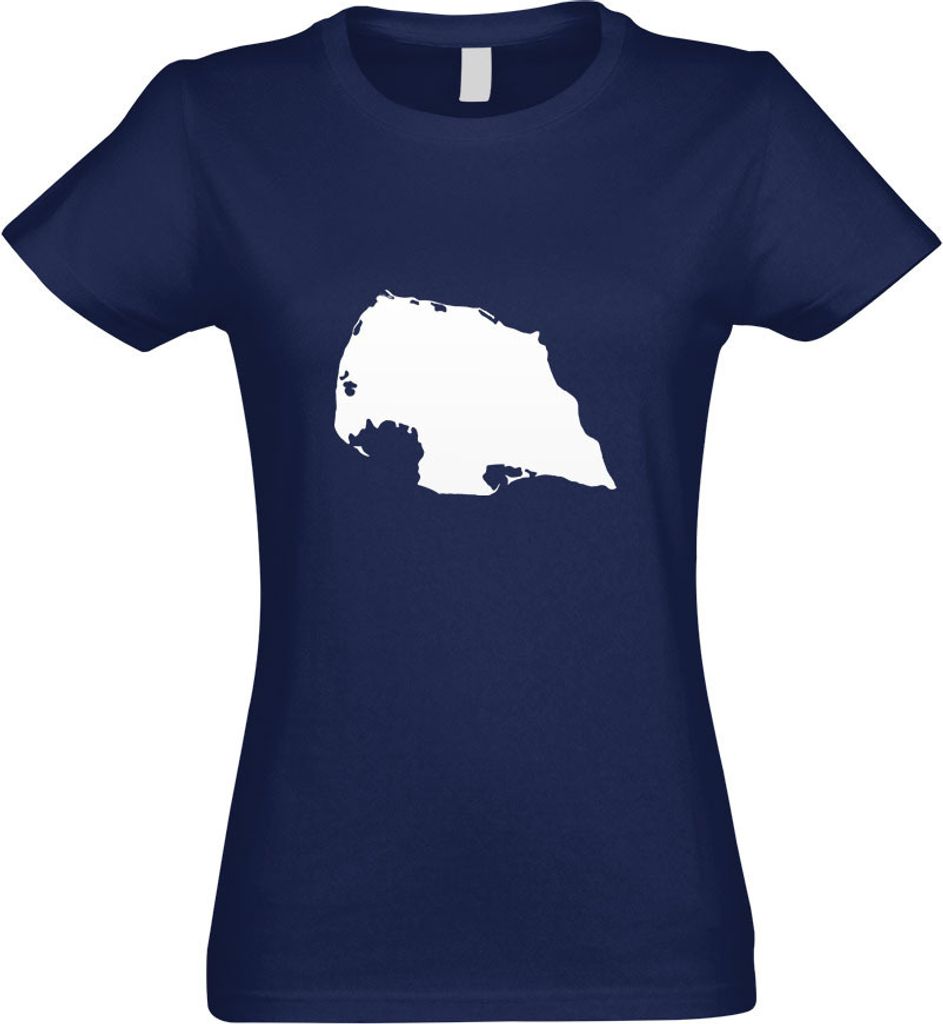 Kiwistar - T-Shirt tailliert - Damen - Navy - Fehmarn - Deutschland - Insel - mit Motiv Bedruckt - Funshirt Design - Sport - Freizeit - Damen - S