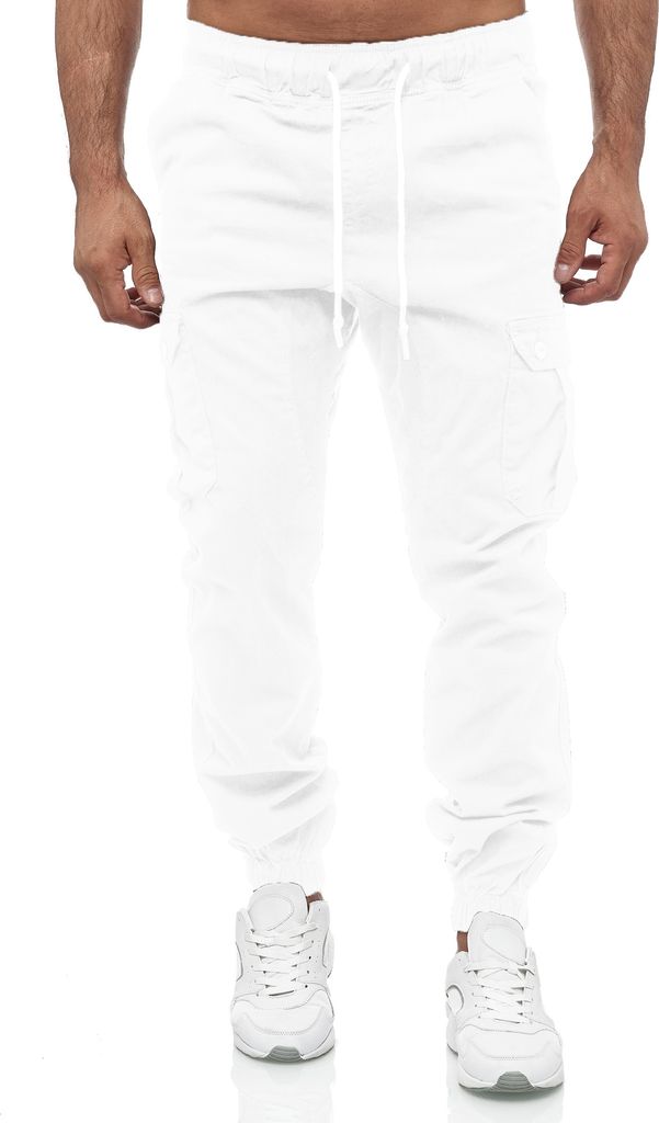 Tazzio Herren Cargohose Regular Fit 16610 Weiß S