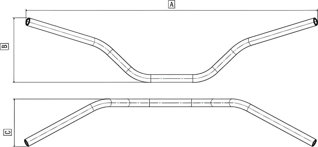 Guidon Tommaselli pour Aprilia RX 50 et Pegaso 50 - Tube Acier 22mm