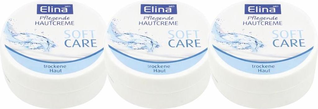 Elina Med Pflegende Hautcreme Soft Care – 75 ml (3 Pack) Produktbild 