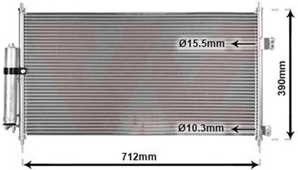VAN WEZEL 13005263 - Condenseur alu NISSAN X-TRAIL (T30) avec déshydrat