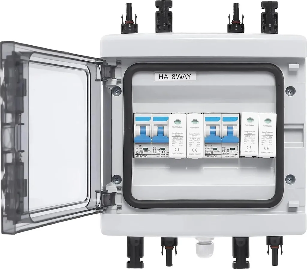 Boîtier de jonction extérieur pour installation solaire 2 chaînes 25A - 5