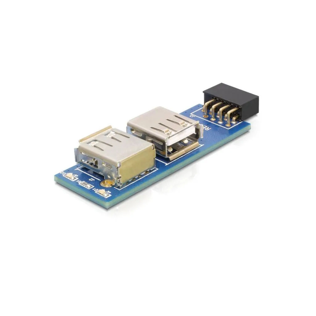 Adaptateur USB interne Delock orientation gauche/droite pour PC fixe