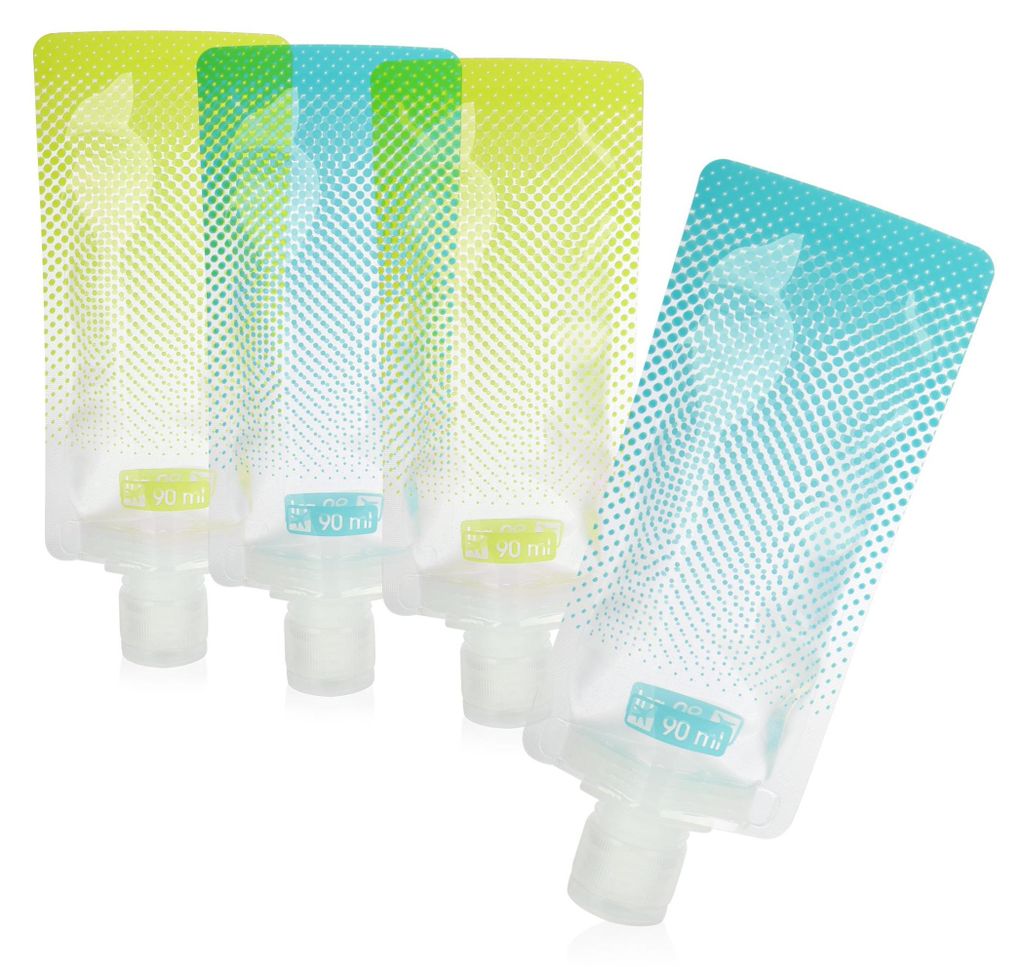 COM-FOUR® 4x Reiseflasche zum Befüllen 90 ml - Flugzeug Produktbild 