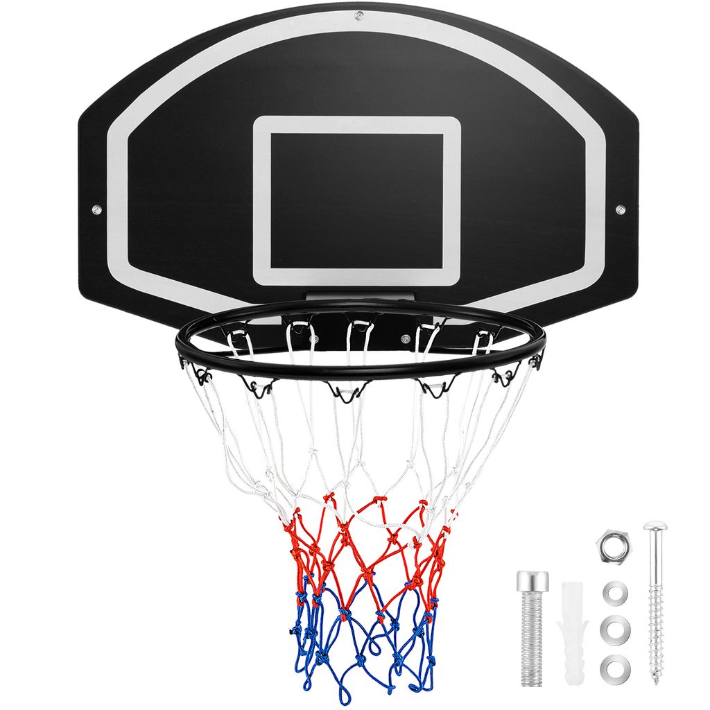 GOPLUS Basketballkorb Indoor, Ø40cm Basketball Board mit 72 x 45,5cm Rückenwand und Ballnetz, Outdoor Basketballbrett zur Türmontage/Wandmontage...