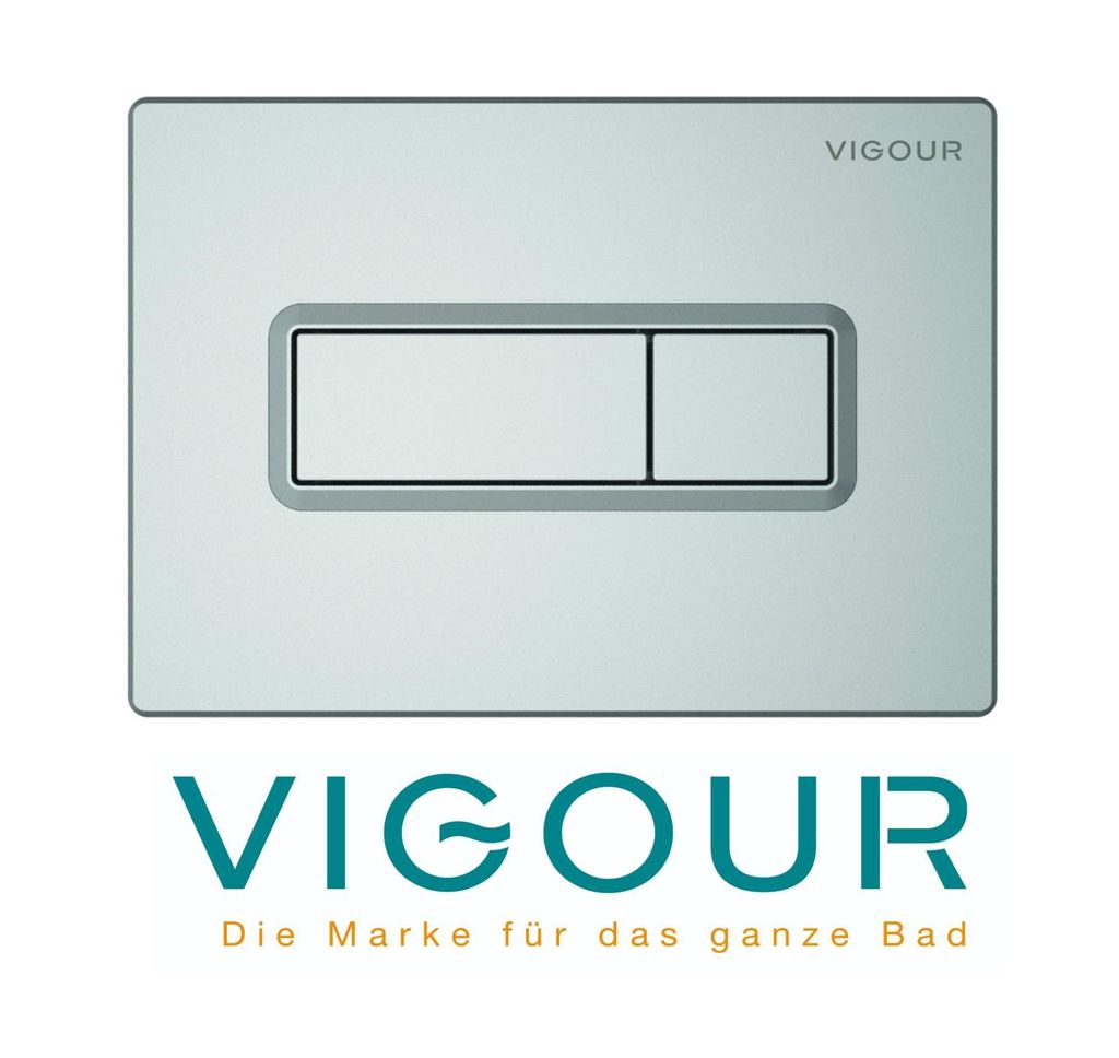 VIGOUR TEES WC-Betätigungsplatte Drückerplatte für 2-Mengenspülung, chrom matt