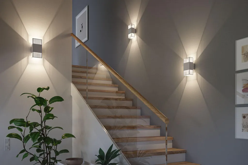 Applique murale LED Tharin Paulmann - Éclairage design bois et noir - 8