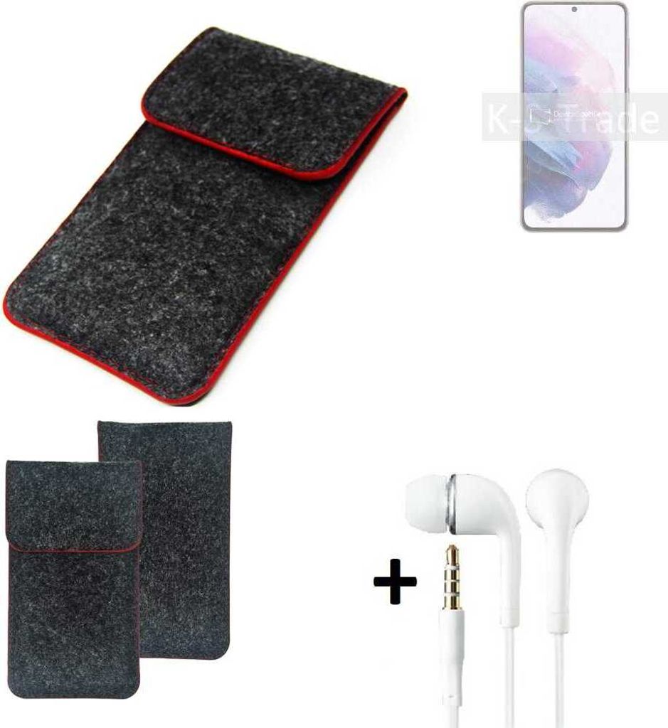 K-S-Trade Handy Schutz Hülle kompatibel mit Samsung Galaxy M02s Schutzhülle Handyhülle Filztasche Pouch Tasche Case Sleeve Filzhülle dunkelgrau