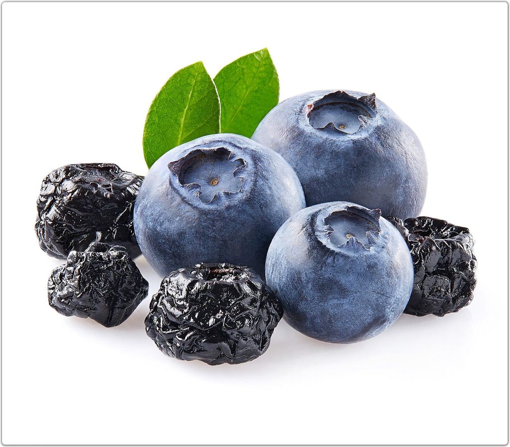Spritzschutz Herdabdeckplatte Schneidebrett aus Glas Heidelbeeren getrocknet 1-Teilig (60x52cm)