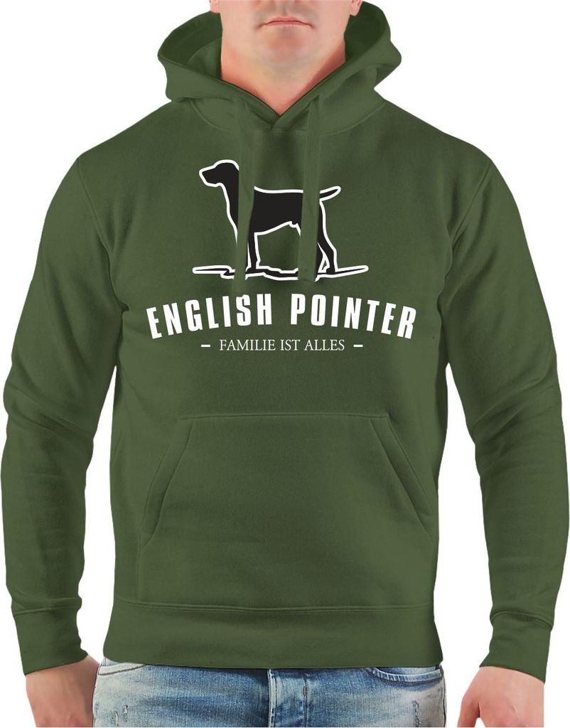 Herren Kapuzenpullover English Pointer - Familie ist alles