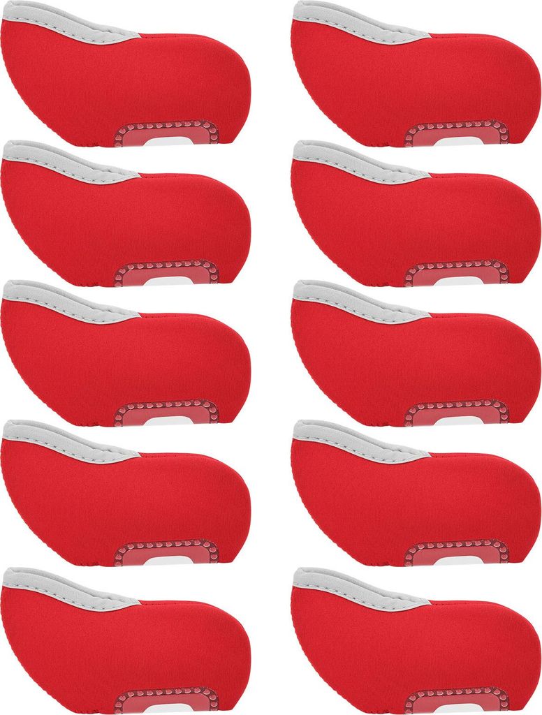 10Pcs Golf Putter Head Cover Iron Club See Through Window Covers ProtectorRed