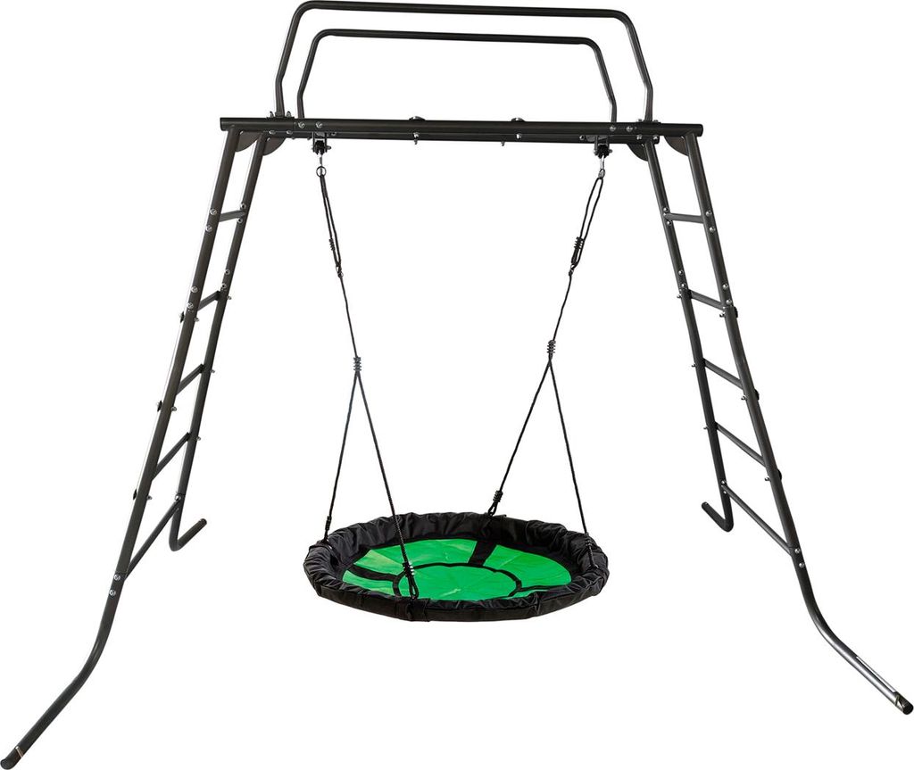 Deluxe Garten Spielplatz-Set mit Storchennest Hängematte Klettergerüst für kinder