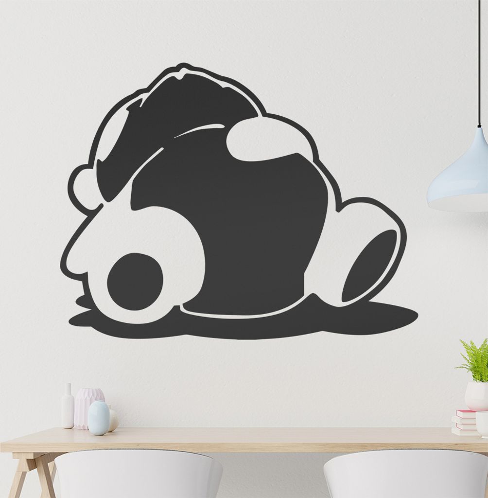 schlafender Teddy Bär Wandtattoo in 6 Größen - Wandaufkleber Wall Sticker - Dekoration, Küche, Wohnzimmer, Schlafzimmer, Badezimmer