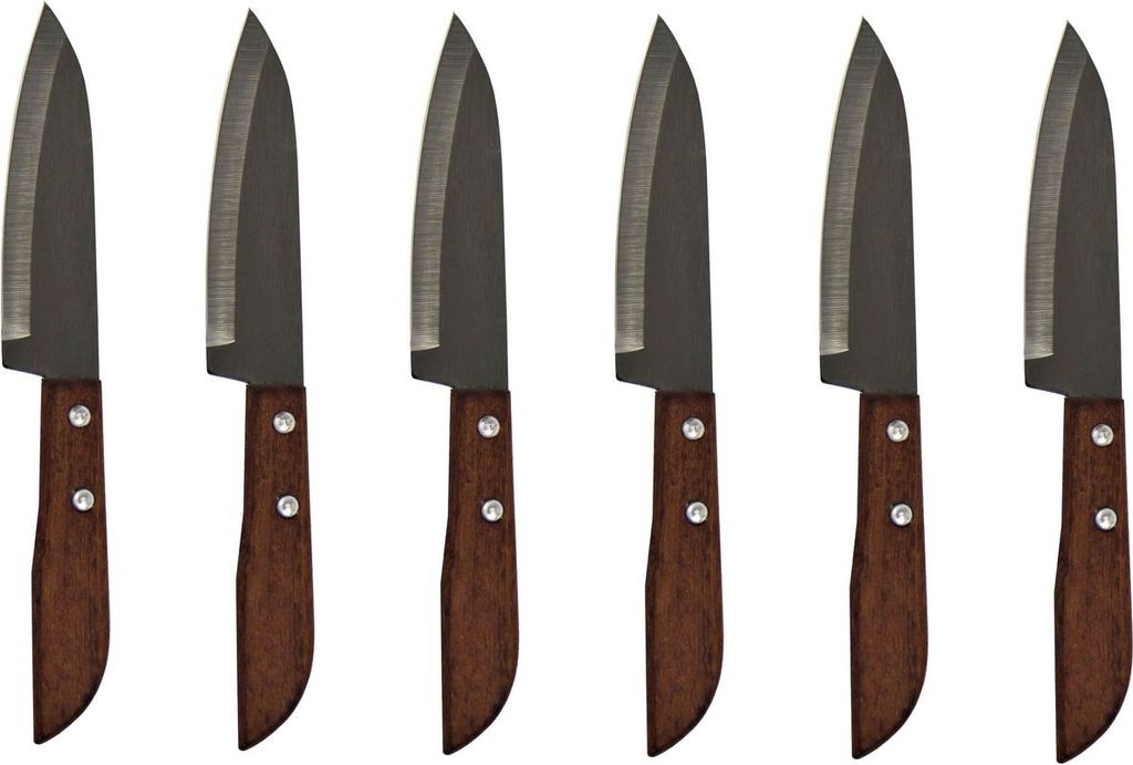 6er-Pack [ 6x #503 ] KIWI Thailand Obstmesser mit Holzgriff Produktbild 