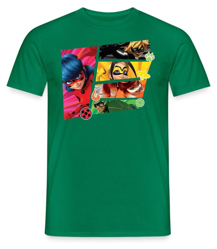 Spreadshirt Miraculous Superhelden Männer T-Shirt, L, Kelly Green