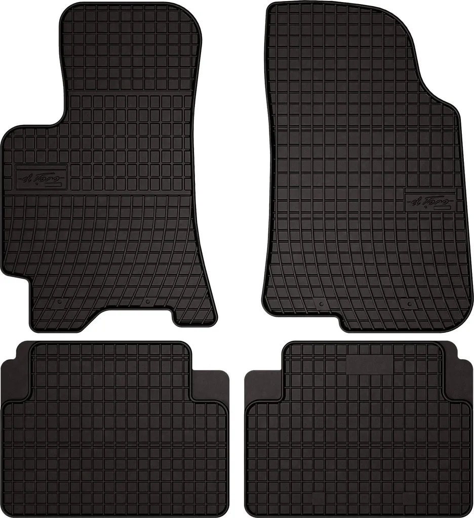 Set Tappeti in Gomma per Daewoo Lanos 1997-2004 - 4 Pezzi con Clip