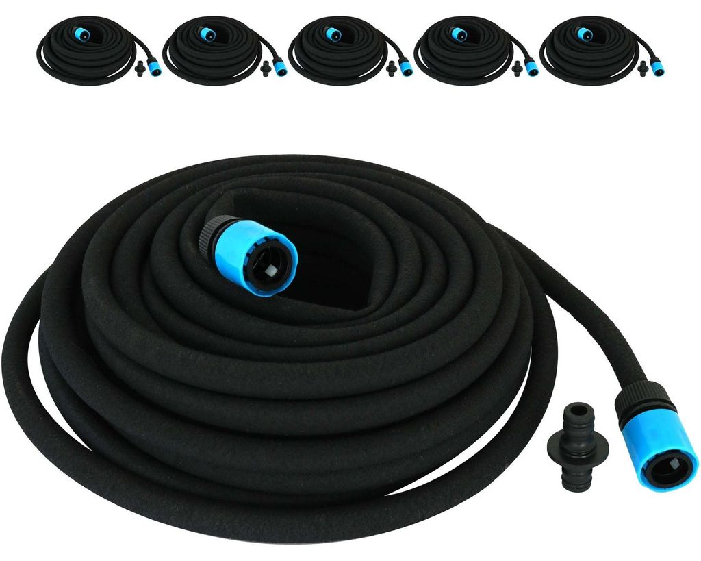 6x Perlschlauch schwarz 15m Bewässerungsschlauch mit Produktbild 