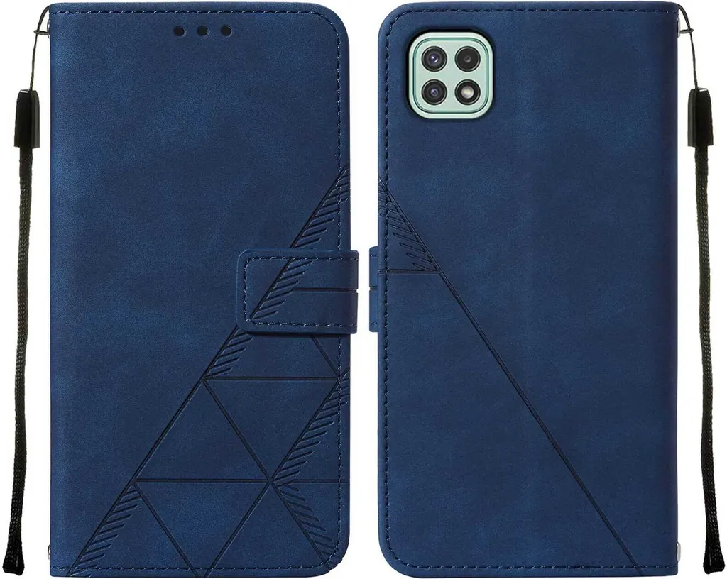 Cover Flip Samsung A22 5G Blu - Design Professional con Porta Carte