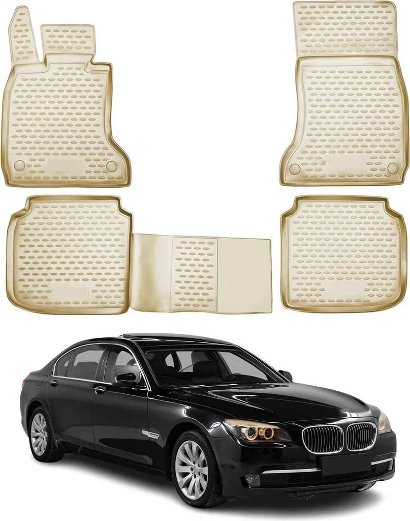 Tappetini Auto Beige BMW Serie 7 F02 Lunga 2008-2015 OMAC 4pz