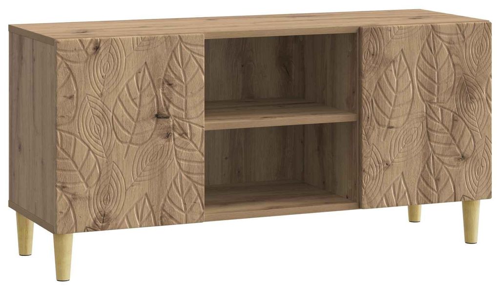 vidaXL TV-Schränk 102 x 34,5 x 50 cm Artisan-Eiche Holzwerkstoff