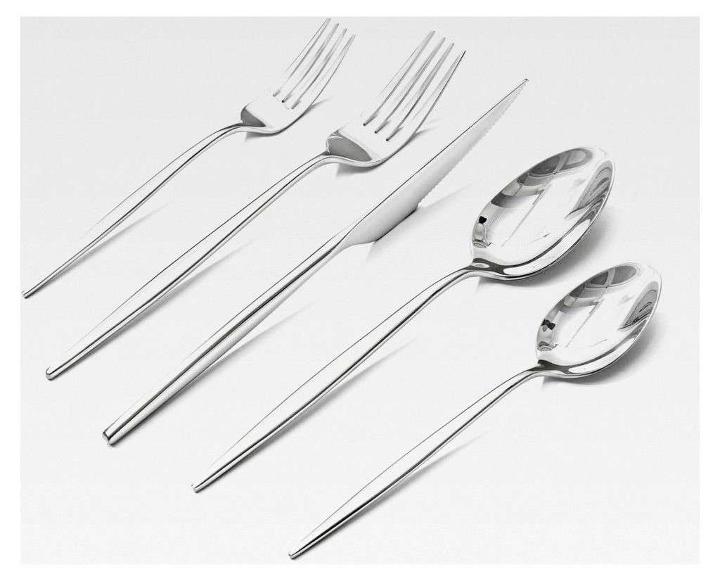 5-teiliges Besteckset aus hochwertigem Edelstahl, inklusive Gabeln, Messern und Löffeln für Zuhause, Küche, Restaurant und Hochzeit, spülmaschi...
