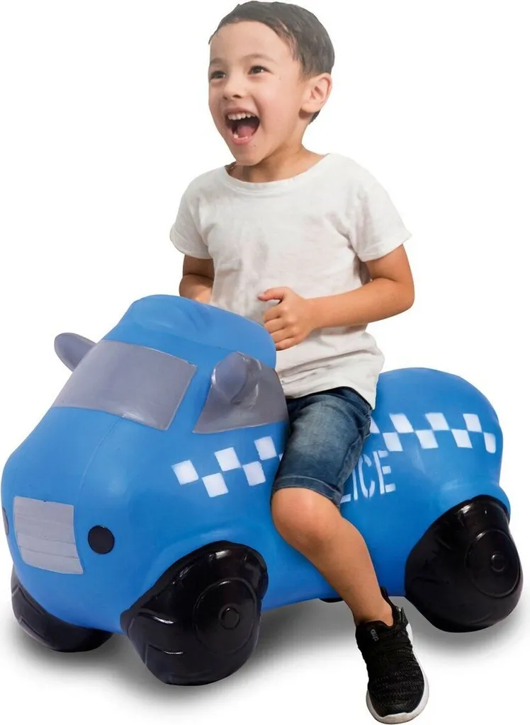 Camion de police gonflable avec pompe incluse pour jeux d'enfants
