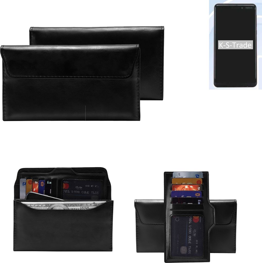 K-S-Trade Handy Hülle kompatibel mit Samsung Galaxy S10e Schutz Hülle Tasche Schutz Case Handytasche Kunstleder schwarz, 1x