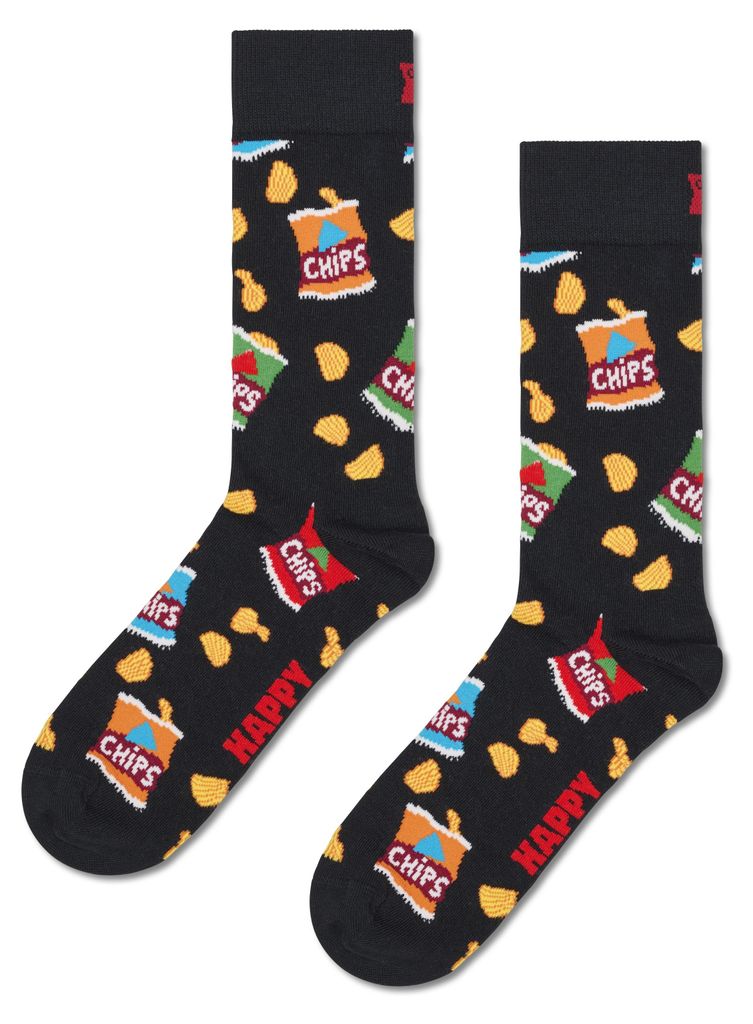 Happy Socks Chips Bag Crew-socken Schwarz EU 36-40 Produktbild 