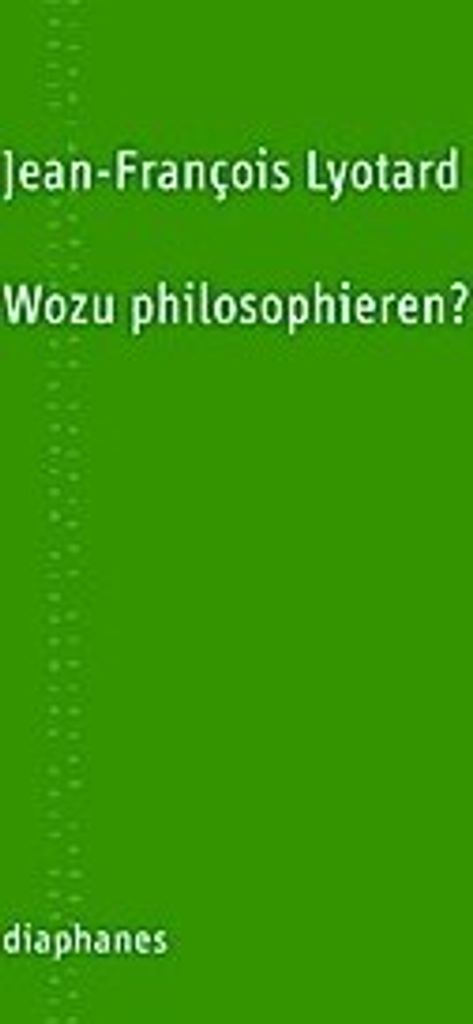 Wozu philosophieren?