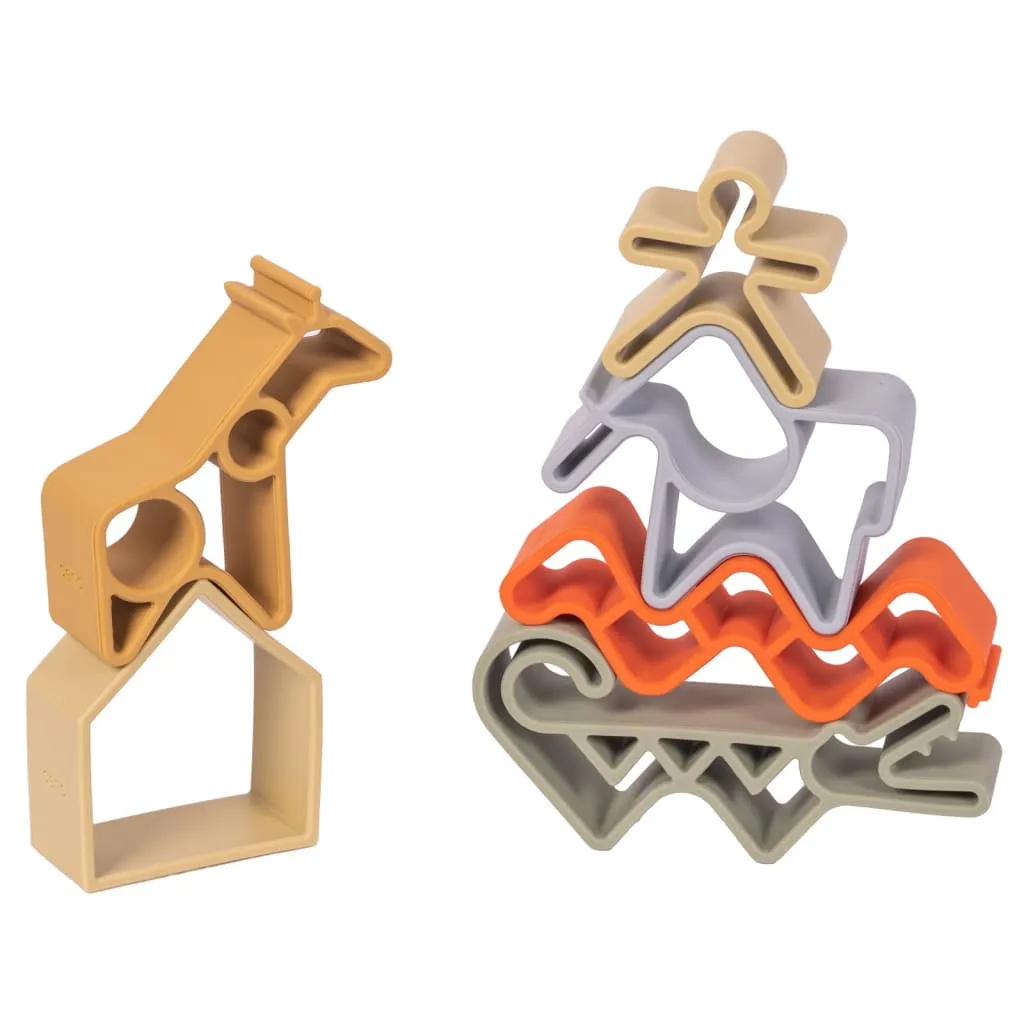 Set de jouets en silicone 4 pcs jouets de construction souples bébé - 3