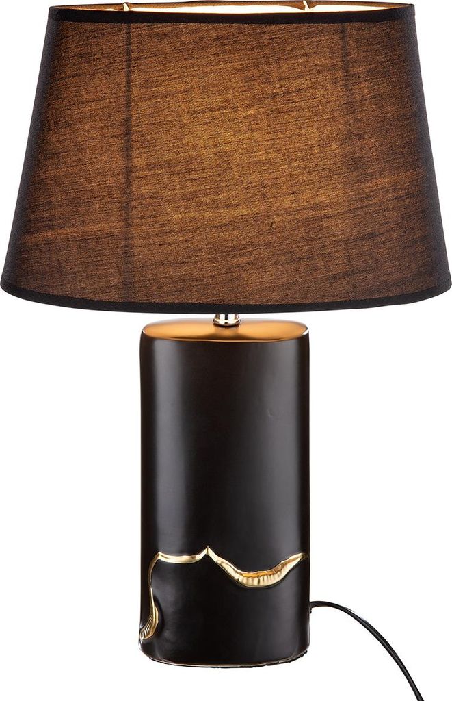 Gilde Lampe "Creolo" Keramik schwarz 28771