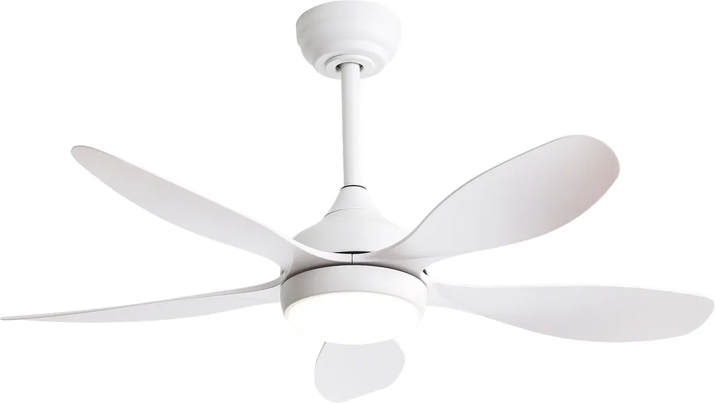 Ventilateur de plafond design 107 cm avec lampe LED et télécommande 6 vit