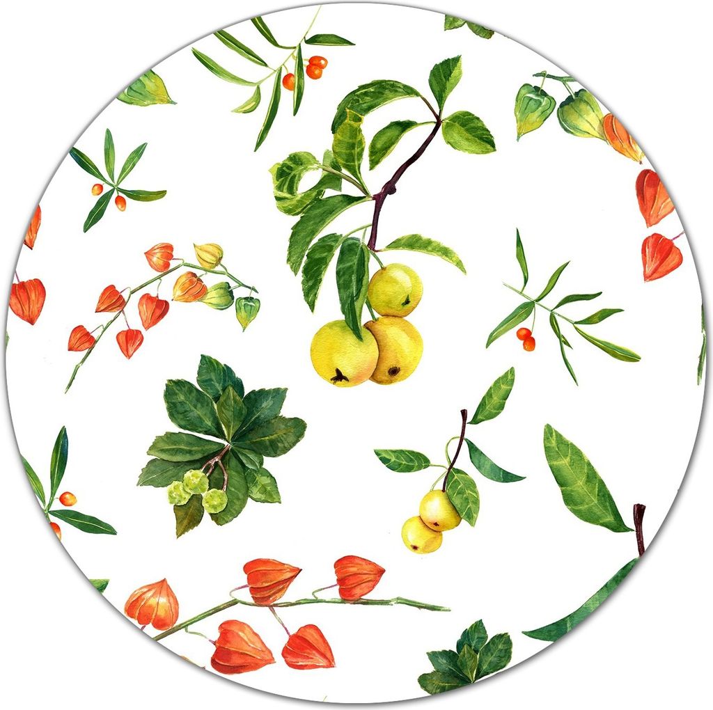 Glas-Herdabdeckplatte Glaskeramikkochfeld-Abdeckung Schneideplatten - 40 cm - Physalis und Apfel