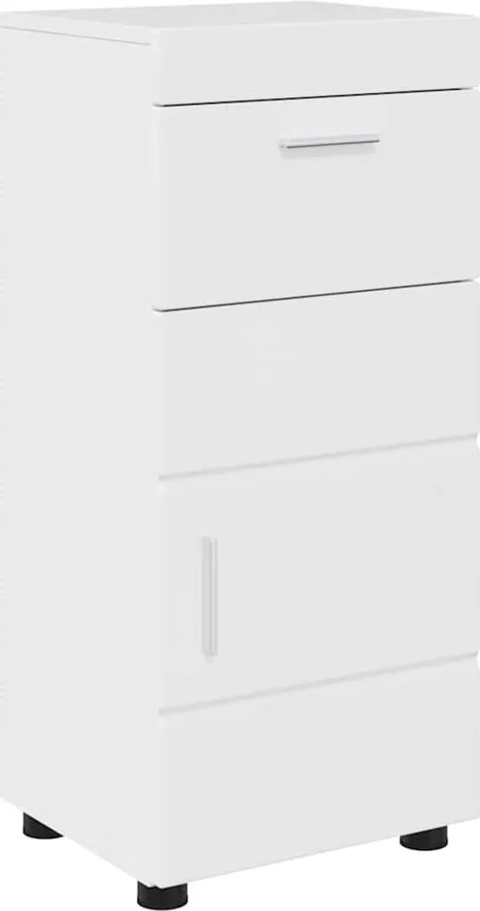 Mobile Bagno TULUM 37x31,5x82 Bianco Lucido | Struttura Rinforzata