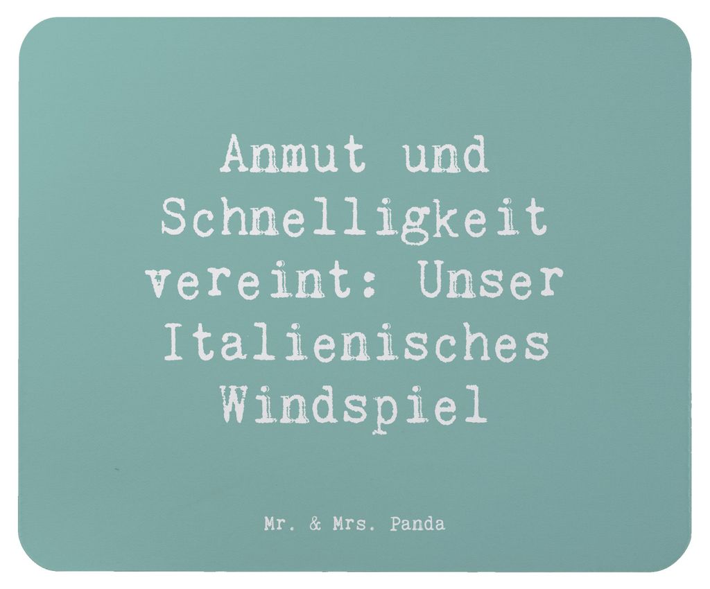 Mr. & Mrs. Panda Mousepad Spruch Italienisches Windspiel - Meeresbrise - Geschenk, intelligente Hunde, mauspad laptop, Hunderasse, liebenswert, Hun...