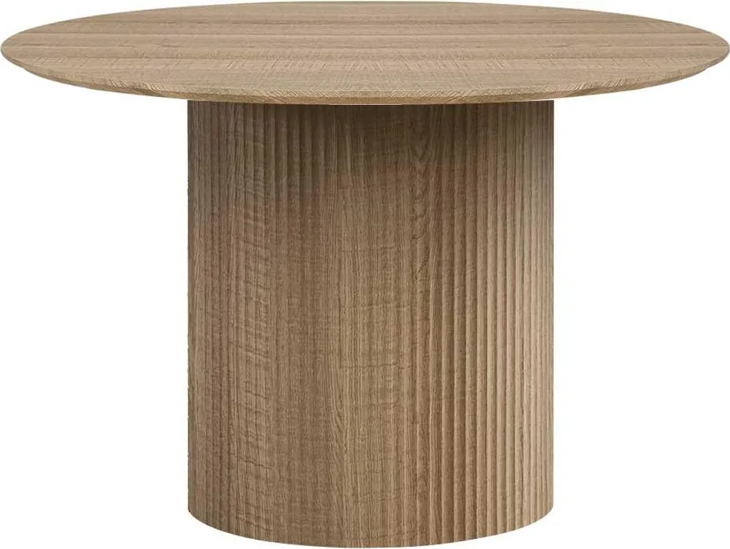 Table ronde Lagos Ø120cm finition chêne pour cuisine et salle à manger