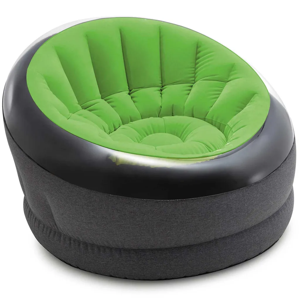 Siège d'appoint gonflable design Empire velours pour salon ou chambre