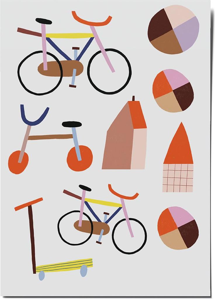 nuukk Bügelbilder Fahrrad