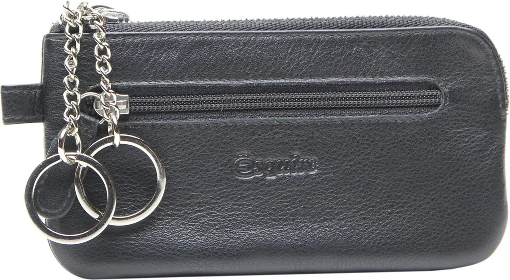 Portachiavi in Pelle Esquire Viktoria Nero - Astuccio Elegante Zip