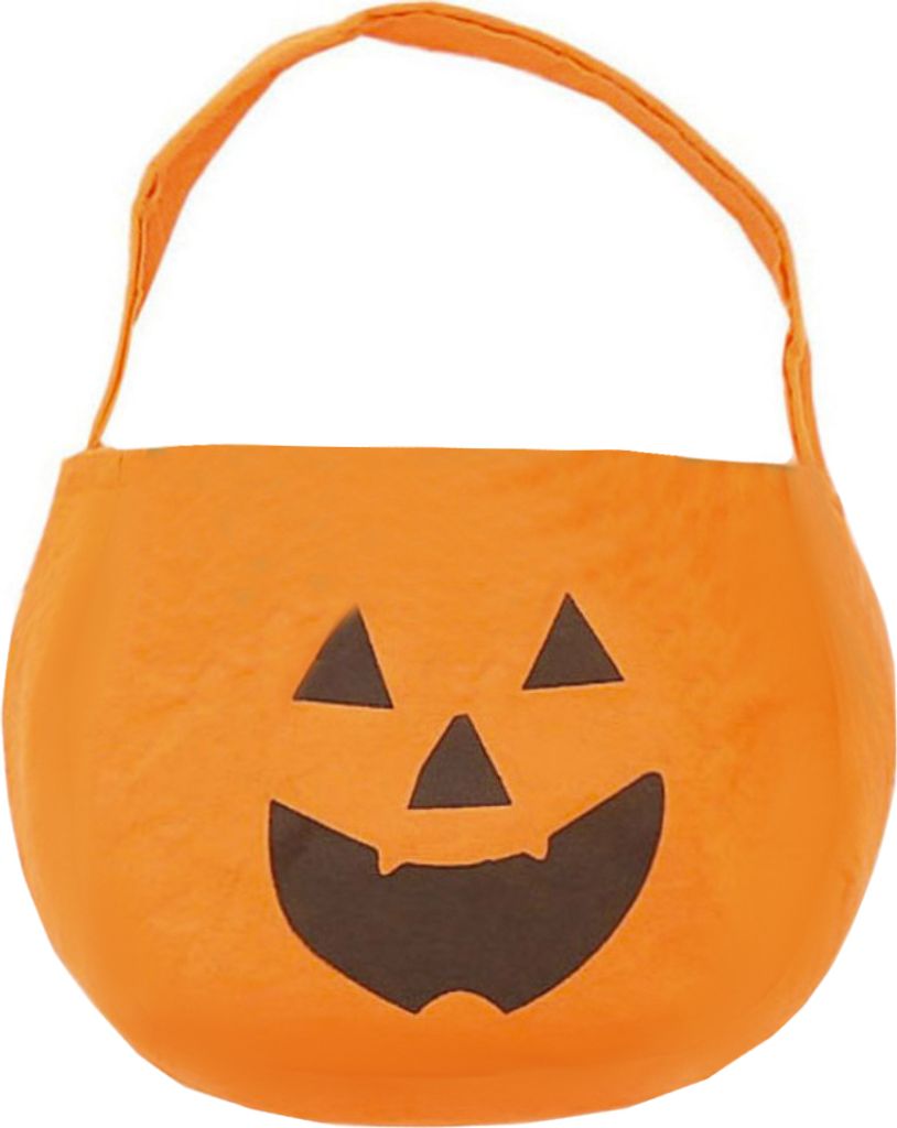 A Halloween pumpkin trick-or-treat bag.