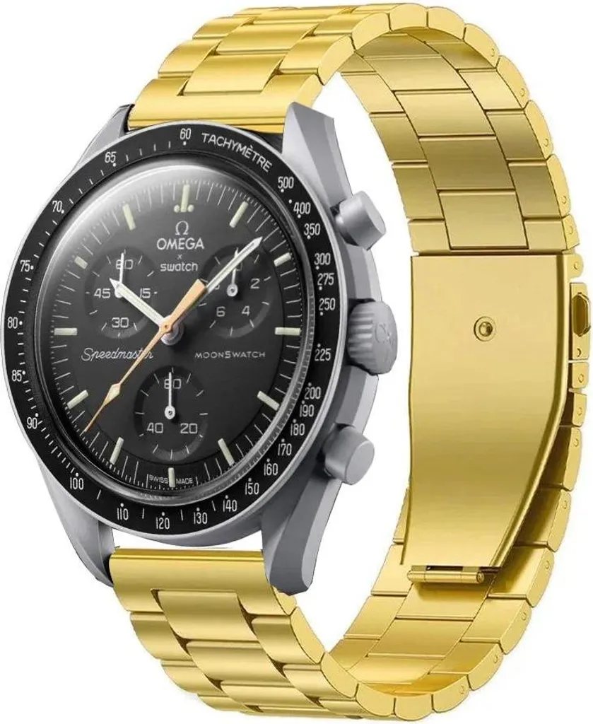 Cinturino Orologio Acciaio Oro 20mm | Bracciale Maglia Milano Elegante