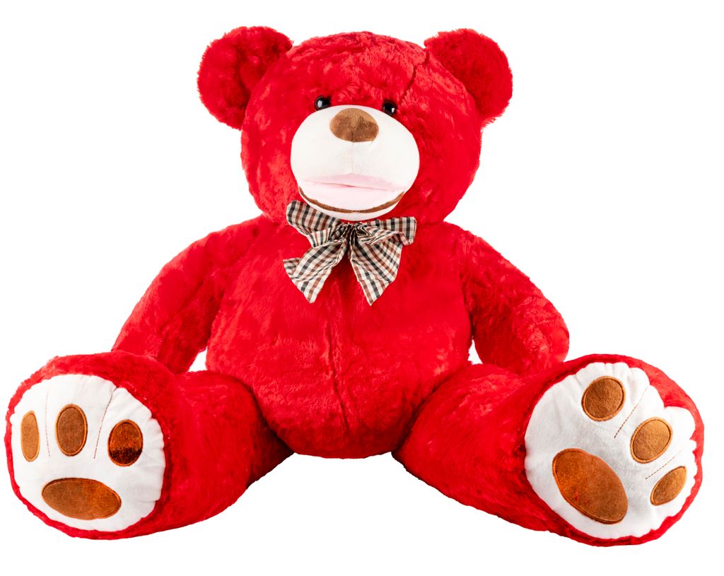 Gustaw Teddybär Groß XXL Amigo - Plüschbär, Kuschelbär XXL Plüschtier, Plüschtier Kuscheltier Giant Teddy (Rot, 50cm)